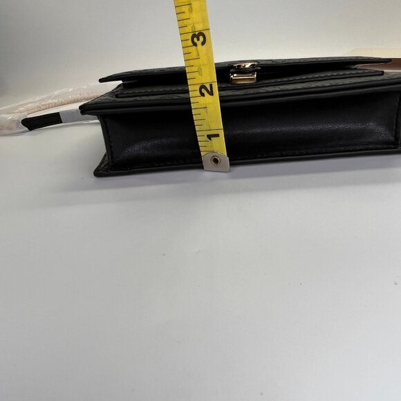 Tory Burch Shoulder Bag, Black, ONE SIZE Monogram Shoulder Bag Chain Wallet - Picture 15 of 16